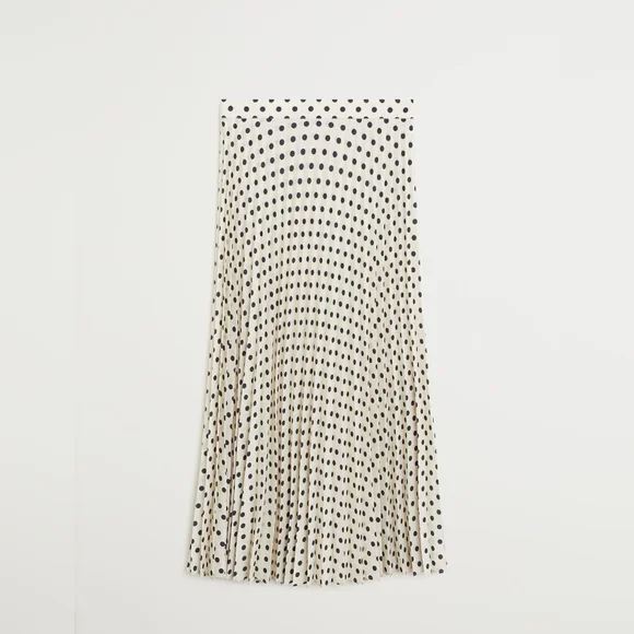Mango polka dot pleated skirt - Picture 1 of 2